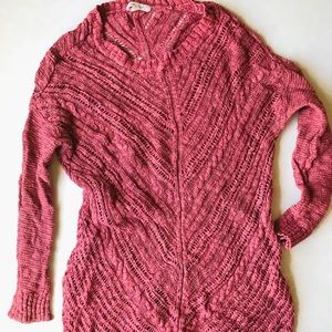 Long dark muted pink eye lite sweater